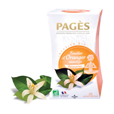 Infusion Feuilles d Oranger Sauvage Relaxation BIO Pagès 20 sachets