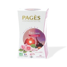 Infusion Paris Romantic Pétales de rose BIO Pagès