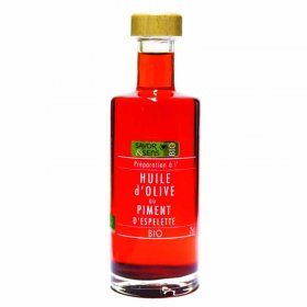 Huile d'olive au Piment d'Eseplette Bio Savor et Sens 250 ml