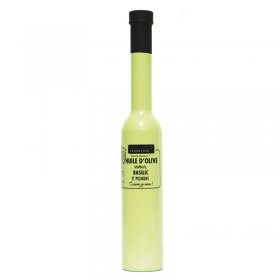 Huile d'olive Basilic et Pignons 200 ml Savor et Sens