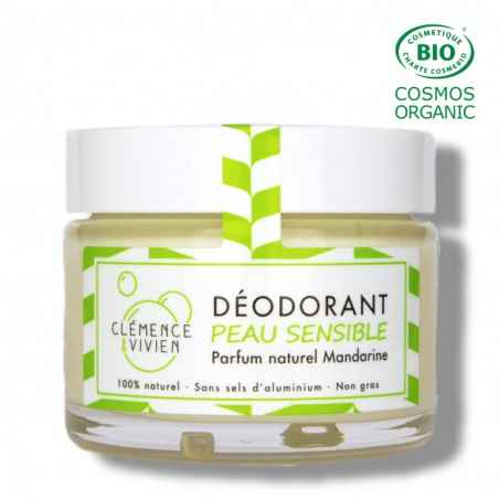 déodorant naturel peau sensible Mandarine bio clémence et vivien