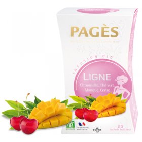 Infusion LIGNE 2 Citronnelle, Mangue, Cerise, thé vert BIO Pagès