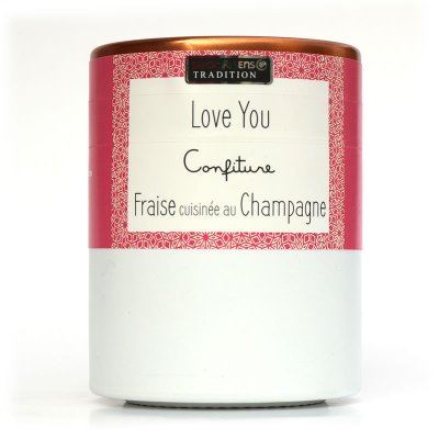 Confiture LOVE YOU : Fraise cuisinée au Champagne Savor et Sens Tradition