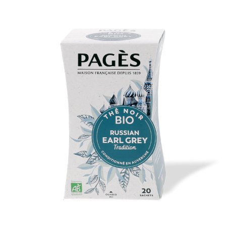 thé noir earl grey russian BIO Pagès - 20 sachets