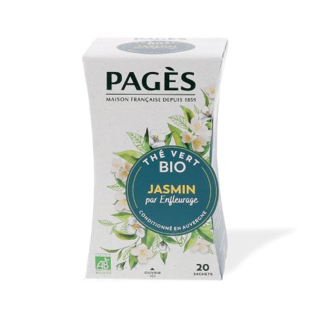 thé vert jasmin BIO Pagès - 20 sachets