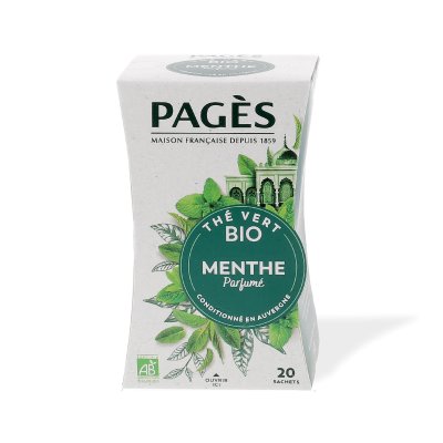 thé vert menthe BIO Digestion - Pagès - 20 sachets