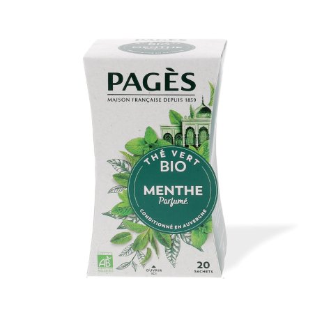 thé vert menthe BIO Digestion - Pagès - 20 sachets