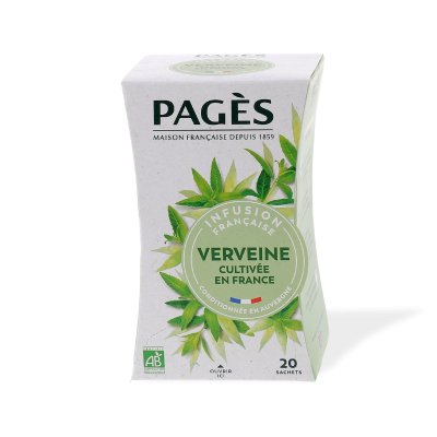 nfusion bio à la Verveine, plante 100% française  Pagès - 20 sachets