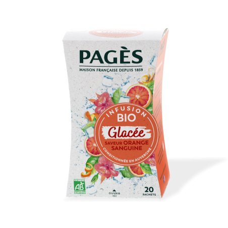 infusion glacée orange sanguine Bio Pagès - 20 sachets
