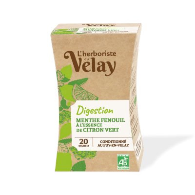Infusion Bio Menthe Fenouil à l'essence de Citron vert - Digestion