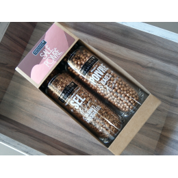 Duo coffret 2 cadeau Salé Poivré doré savor et sens kraft