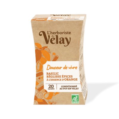 Infusion Bio Basilic Réglisse Orange Épices - Douceur de vivre